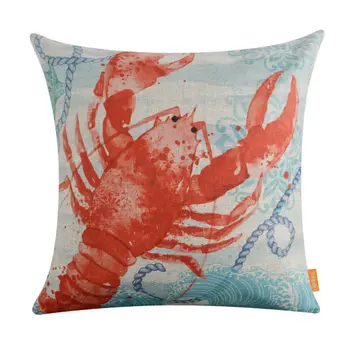 LINKWELL 45x45cm Fashion Cartoon Pink Lobster Blue Sea Coast Seaside Design Decoration Marine Pillowcase Burlap Cushion Cover
LINKWELL 45x45cm Fashion Cartoon Pink Lobster Blue Sea Coast Seaside Design Decoration Marine Pillowcase Burlap Cushion Cover