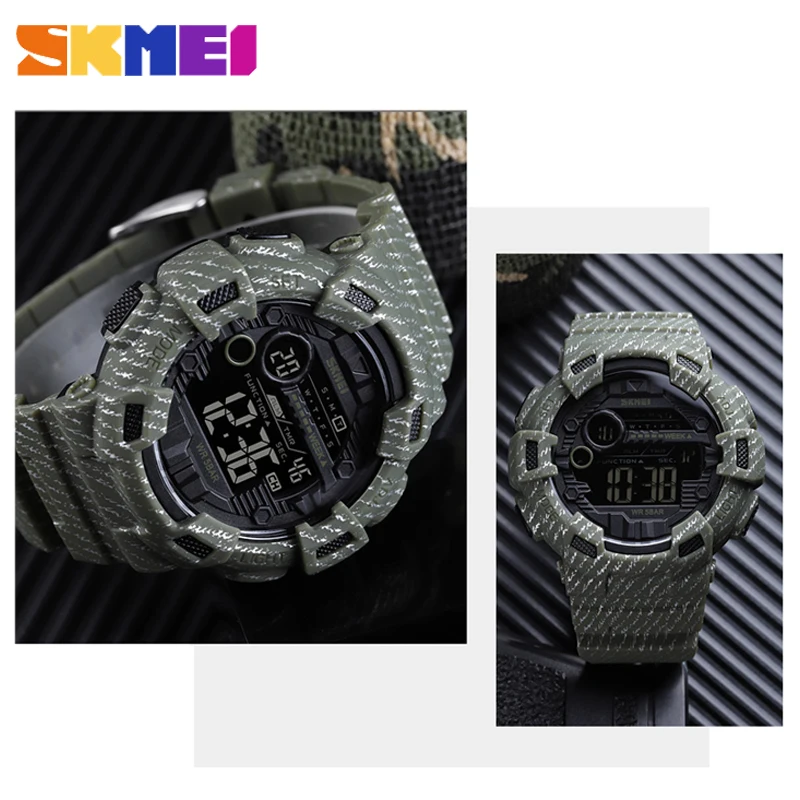 SKMEI New Luxury Mens Sports Digital Watches Fashion Deinm Style Students Wristwatches Camo Military Waterproof Electronic Clock
SKMEI New Luxury Mens Sports Digital Watches Fashion Deinm Style Students Wristwatches Camo Military Waterproof Electronic Clock