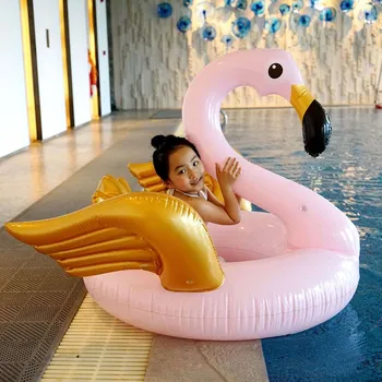 130CM Golden Wings Pink Flamingo Swimming Ring Giant Pool Float Inflatable Swimming Circle For Adults Summer Water Sports Toys
130CM Golden Wings Pink Flamingo Swimming Ring Giant Pool Float Inflatable Swimming Circle For Adults Summer Water Sports Toys