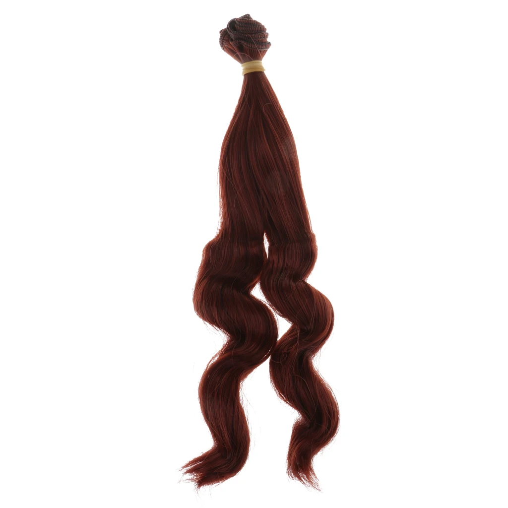 MagiDeal Lovely Handmade Heat Resistant Doll Curly Wig for 1/3 1/4 1/6 BJD Doll Making and Repair Supplies