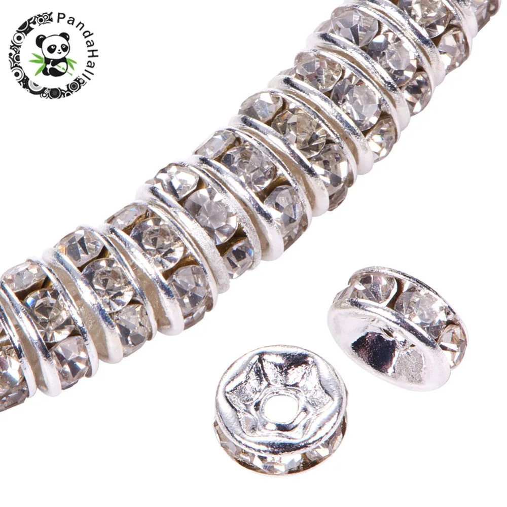100pcs 6mm 7mm 8mm Brass Rhinestone Spacer Beads Grade A Rondelle Crystal Rhinestone Beads Silver Color Hole: 1.5-2mm
100pcs 6mm 7mm 8mm Brass Rhinestone Spacer Beads Grade A Rondelle Crystal Rhinestone Beads Silver Color Hole: 1.5-2mm