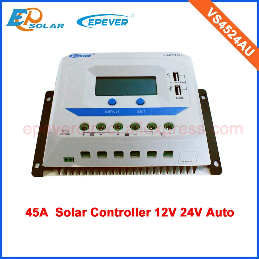 45amp 45A solar panel Battery Charge Controller 12v 24v auto work VS4524AU add USB output
45amp 45A solar panel Battery Charge Controller 12v 24v auto work VS4524AU add USB output