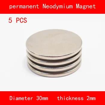 5PCS round diameter 30mm thickness 2mm n35 Rare Earth strong NdFeB Neodymium Magnet for industrial DIY
5PCS round diameter 30mm thickness 2mm n35 Rare Earth strong NdFeB Neodymium Magnet for industrial DIY