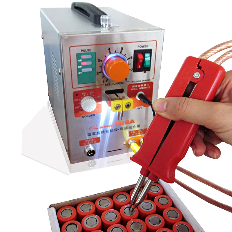 SUNKKO 709A Spot Welder with welder pen Spot Welder for 18650 spot welders WELDING STATION FOR 18650 pulse spot welding machine
SUNKKO 709A Spot Welder with welder pen Spot Welder for 18650 spot welders WELDING STATION FOR 18650 pulse spot welding machine