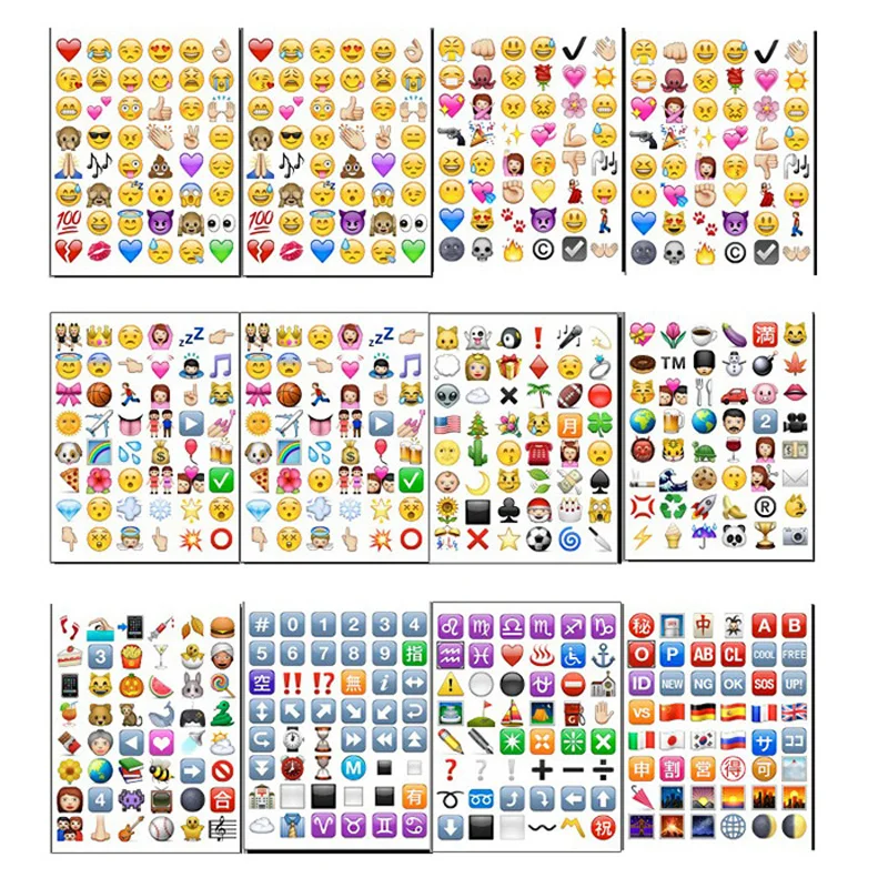 10 sheets/lot IOS Classic /face/QQ New Emoji stickers (48 Die Cut ) sticker for notebook fun message Vinyl funny creative
10 sheets/lot IOS Classic /face/QQ New Emoji stickers (48 Die Cut ) sticker for notebook fun message Vinyl funny creative