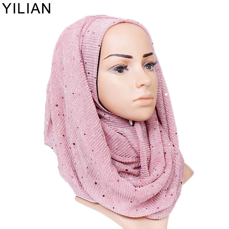 YILIAN Brand Women's Hijab Scarf Elegant Stylish Solid Color Sequins Decor Accessory Purl Shining Newest Lady Headscarf SC169
YILIAN Brand Women's Hijab Scarf Elegant Stylish Solid Color Sequins Decor Accessory Purl Shining Newest Lady Headscarf SC169
