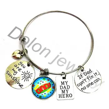 My Dad My Hero-You Are My Sunshine-If Dad Can't Fix It,Then No One Can-Charm Bracelet Father Gift
My Dad My Hero-You Are My Sunshine-If Dad Can't Fix It,Then No One Can-Charm Bracelet Father Gift