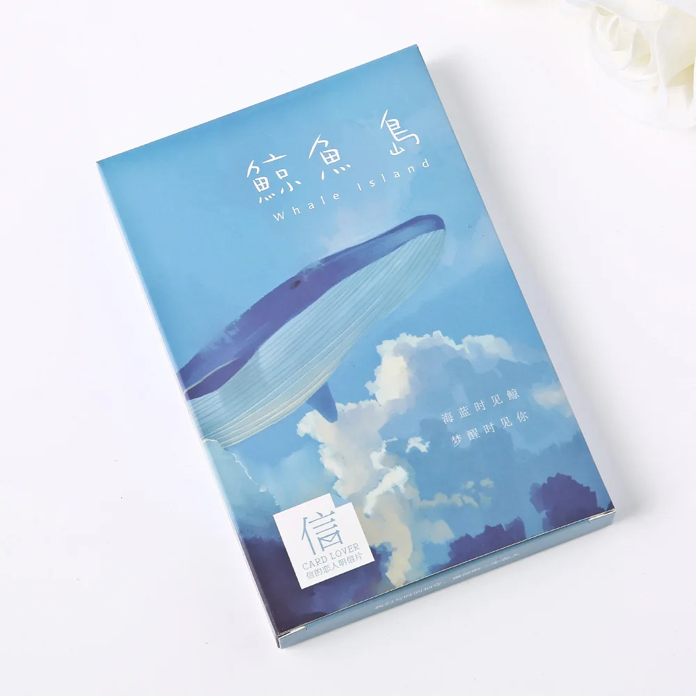 30Pcs/Pack The Whale Island Blue Ocean Watercolor LOMO Card Greeting Card Birthday Gift Cards Message Cards Universal Blessing
30Pcs/Pack The Whale Island Blue Ocean Watercolor LOMO Card Greeting Card Birthday Gift Cards Message Cards Universal Blessing