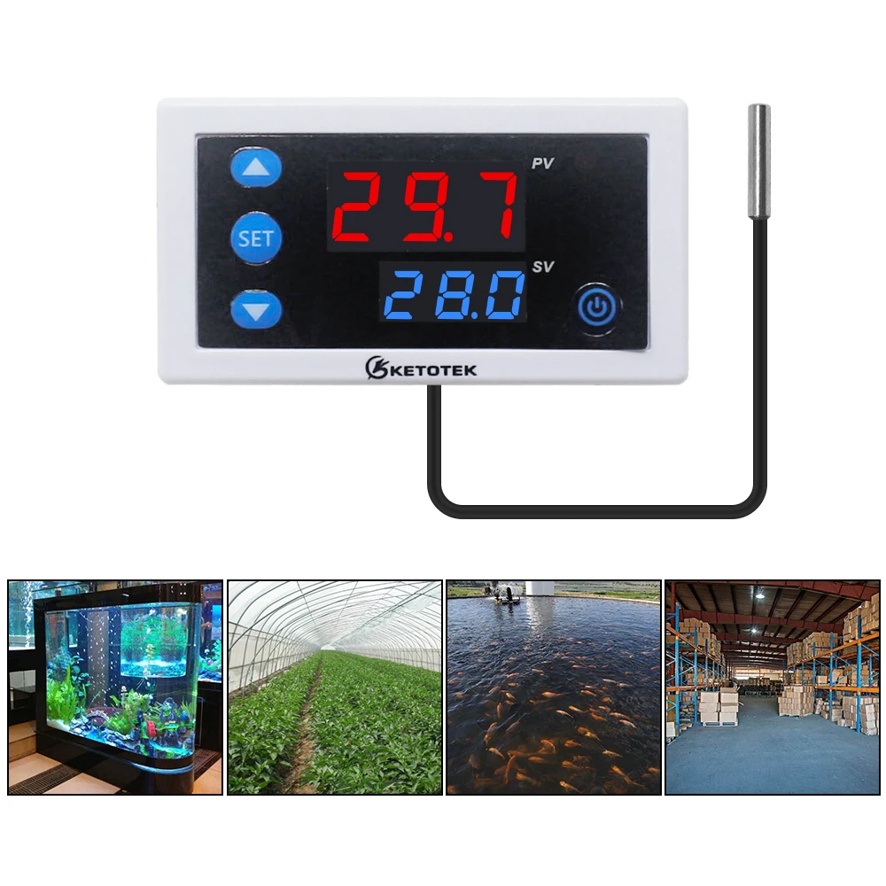 KT3003 Relay Digital LED Thermometer Regulator Thermostat Temperature Controller for Incubator Heating Cooling Thermostat
KT3003 Relay Digital LED Thermometer Regulator Thermostat Temperature Controller for Incubator Heating Cooling Thermostat