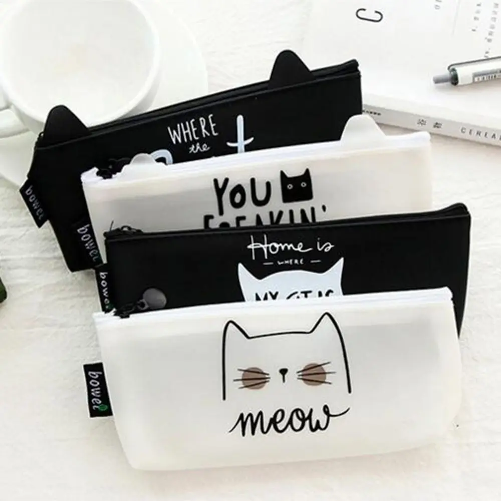 1 Pieces Kawaii Cute Cat Pen Pencil Bag Silicon School Stationary Receive Tools Makeup Pouch Cosmetics Case
1 Pieces Kawaii Cute Cat Pen Pencil Bag Silicon School Stationary Receive Tools Makeup Pouch Cosmetics Case