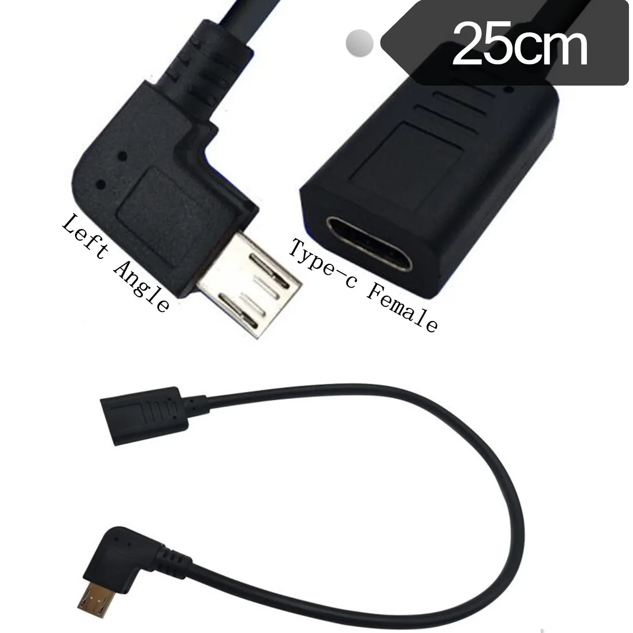 Тип с женщиной Android micro usb локоть удлинитель c до телефонный кабель|Соединители| |