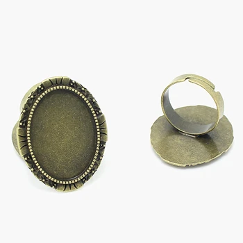 Sweet Bell 10pcs Antique Bronze Metal Zinc Alloy Adjustable Ring Blanks 25*32mm Fit18*25m Dia Oval Cabochon Ring Settings 8C1357
Sweet Bell 10pcs Antique Bronze Metal Zinc Alloy Adjustable Ring Blanks 25*32mm Fit18*25m Dia Oval Cabochon Ring Settings 8C1357