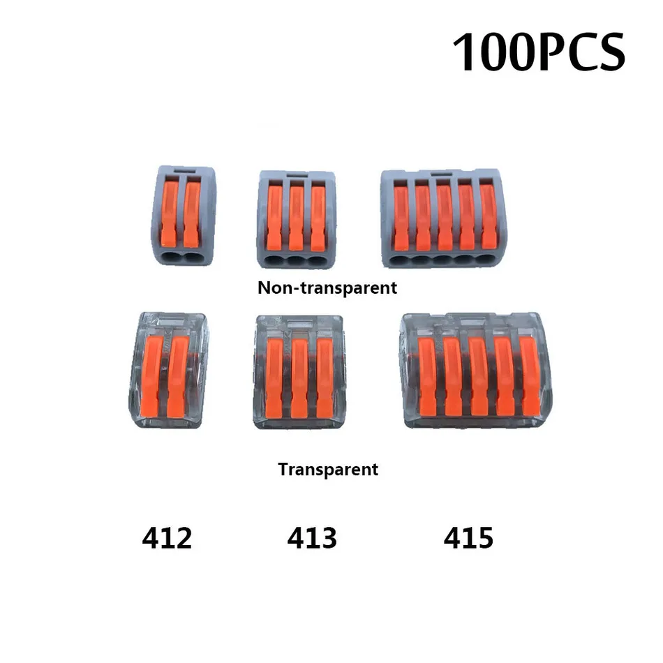 Wago Type Wire Connector 222 Series 100PCS/Bag Cage Spring Universal Fast Wiring Conductors Terminal Block China Free Shipping
Wago Type Wire Connector 222 Series 100PCS/Bag Cage Spring Universal Fast Wiring Conductors Terminal Block China Free Shipping