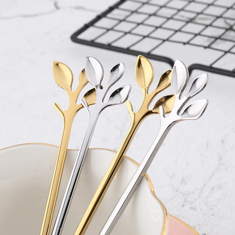 1 Pcs Stainless Steel Leaves Spoon Fork Coffee Tea Spoons Ice Cream Dessert Cake MU
1 Pcs Stainless Steel Leaves Spoon Fork Coffee Tea Spoons Ice Cream Dessert Cake MU