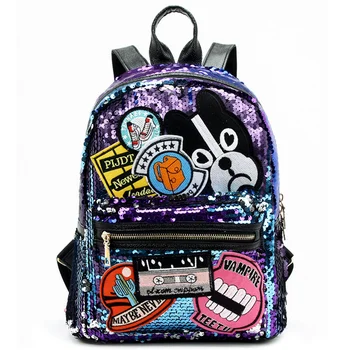 2019 new casual versatile shoulder bag sequin stitching backpack cute expression girl bag School girl Cartoon backpack Female
2019 new casual versatile shoulder bag sequin stitching backpack cute expression girl bag School girl Cartoon backpack Female