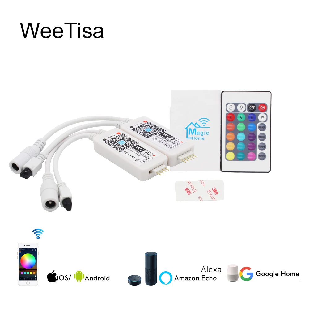 Wifi LED Controller RGB RGBW RGBWW DC 5V 12V 24V Bluetooth Wireless IR RF Remote 12V Music Mini Controller for LED Strip Light
Wifi LED Controller RGB RGBW RGBWW DC 5V 12V 24V Bluetooth Wireless IR RF Remote 12V Music Mini Controller for LED Strip Light