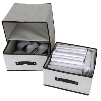 2Pcs High Capacity Cotton linen Underwear Storage Box Multifunctional Collapsible Washable Underwear Socks Garment Organizer Box
2Pcs High Capacity Cotton linen Underwear Storage Box Multifunctional Collapsible Washable Underwear Socks Garment Organizer Box