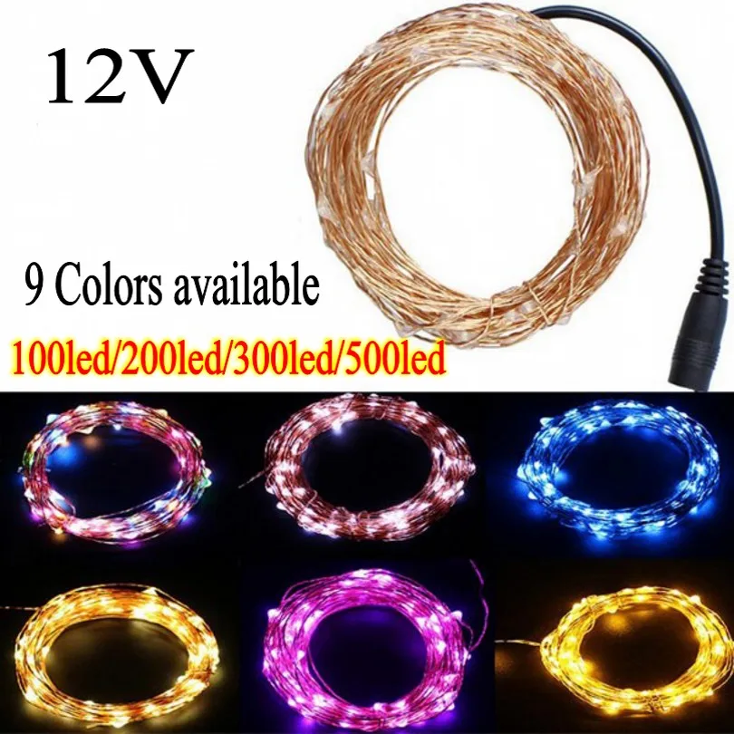 50M 30M 20M 10M DC12V Led Fairy string lights Waterproof outdoor Silver copper wire Christmas festival wedding party decoration
50M 30M 20M 10M DC12V Led Fairy string lights Waterproof outdoor Silver copper wire Christmas festival wedding party decoration