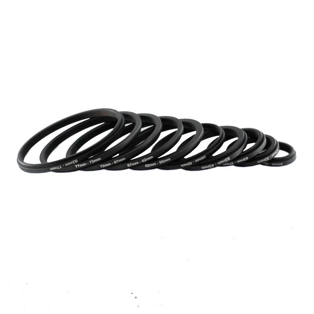 Description Picture 4 of item82-77 82-72 82-67 82-62 77-72 77-67 77-52 72-67 72-62 67-62mm Metal Step down Rings Lens Adapter Filter Set