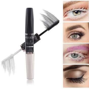 

Miss Rose makeup dual color black white mascara waterproof mascara for 3D eyelashes extension Thick curling mascara 12g MS115