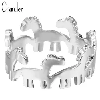 Wholesale 10pcs Silver Gold Plating Dala Horse Stack Ring Animal Adjustable Love Jewelry For Women Midi Finger Anillos Brand New