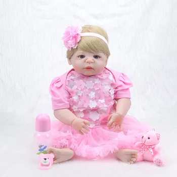 NEW Simulation bebe 22'' Full Silicone Vinyl Reborn Dolls Babies Girl Reallike Princess Gold Hair Baby Dolls Reborn Bonecas Toys
NEW Simulation bebe 22'' Full Silicone Vinyl Reborn Dolls Babies Girl Reallike Princess Gold Hair Baby Dolls Reborn Bonecas Toys