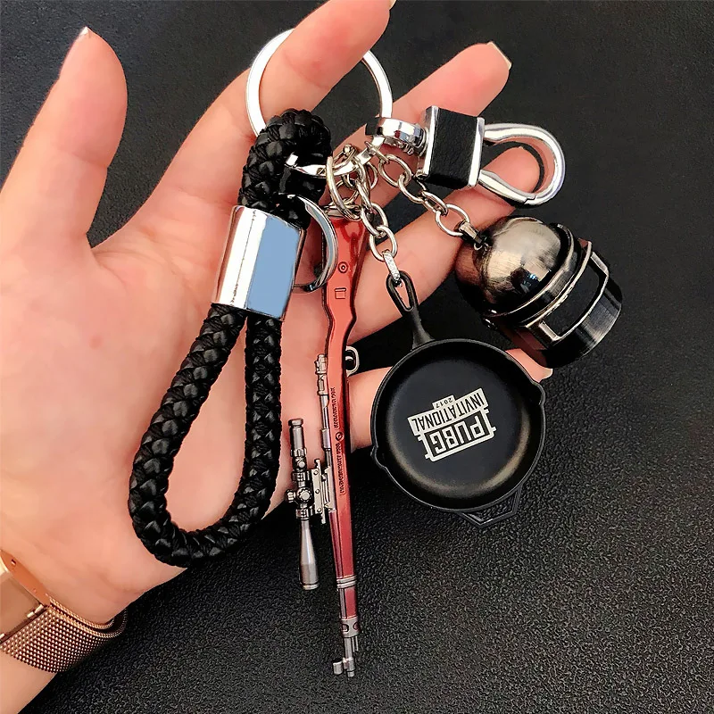High Quality PUBG Arms Mini Model Metal Keychains Backpack Pan Toy Key Ring Car Men Pendant Key Chains Holder Trinkets Llavero
High Quality PUBG Arms Mini Model Metal Keychains Backpack Pan Toy Key Ring Car Men Pendant Key Chains Holder Trinkets Llavero