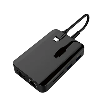 9-in-1 USB C Adapter Hub HDMI Type C Hub Data PD Charge USB 3.0 SD TF Card Reader Audio Mic Space USB C Adapter
9-in-1 USB C Adapter Hub HDMI Type C Hub Data PD Charge USB 3.0 SD TF Card Reader Audio Mic Space USB C Adapter