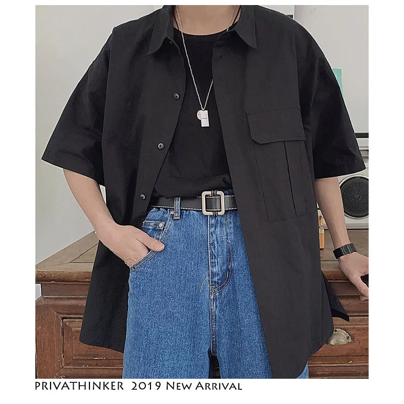 Privathinker Men Streetwear White Shirt 2019 Short Sleeve Summer Shirt Korean Fashions Cargo Shirts Male Vintage Shirt Casual
Privathinker Men Streetwear White Shirt 2019 Short Sleeve Summer Shirt Korean Fashions Cargo Shirts Male Vintage Shirt Casual