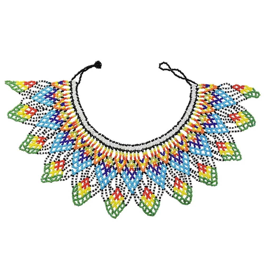 African Ethnic Handmade Resin Bead Bib Egyptian Boho Necklace Collar Women Dress Statement Choker Accessories Halloween Jewelry
African Ethnic Handmade Resin Bead Bib Egyptian Boho Necklace Collar Women Dress Statement Choker Accessories Halloween Jewelry