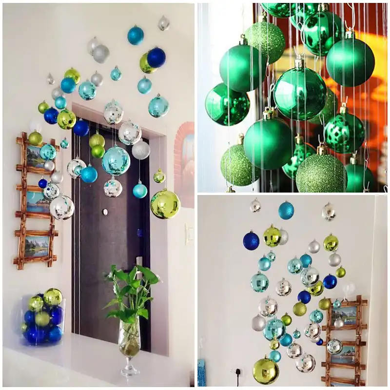 Romantic Colorful Balls Hanging Ornaments Ceiling Windows Wedding Party Home Decoration Festive Mall Christmas Decor