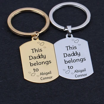 Name Customed Engraved This Daddy Belongs To Father's Gift Keyring Key Chains Key Tap Expressing Daughter's Love For Father
Name Customed Engraved This Daddy Belongs To Father's Gift Keyring Key Chains Key Tap Expressing Daughter's Love For Father