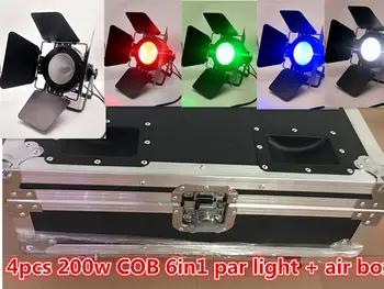 Flight Case+ 4 pieces / 200w COB LED 6 in 1 par light DMX professional stage light DJ disco lights / with folded metal cover
Flight Case+ 4 pieces / 200w COB LED 6 in 1 par light DMX professional stage light DJ disco lights / with folded metal cover