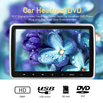 10.1" Digital Screen Touch Key Tablet-Style Car Headrest DVD Player Plug and Play Rear-Seat Entertainment Auto Accessories
10.1" Digital Screen Touch Key Tablet-Style Car Headrest DVD Player Plug and Play Rear-Seat Entertainment Auto Accessories