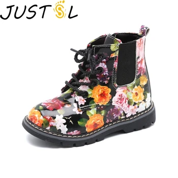 JUSTSL Girls boyS Martin boots autumn winter new children's printed floral boots shoes kids patent leather boots size 26-30
JUSTSL Girls boyS Martin boots autumn winter new children's printed floral boots shoes kids patent leather boots size 26-30