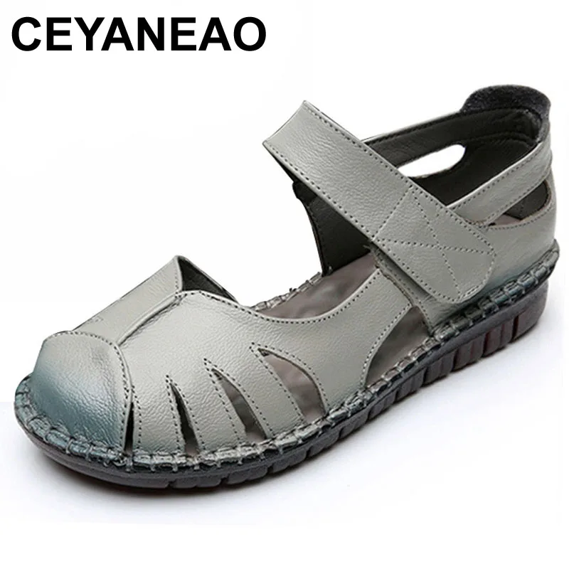 CEYANEAO summer women's sandals; genuine leather shoes; women's shoes; Sandalias Mujer; summer leather shoes for women
CEYANEAO summer women's sandals; genuine leather shoes; women's shoes; Sandalias Mujer; summer leather shoes for women