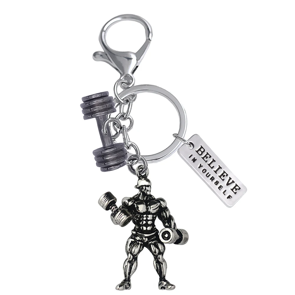 Strong Bodybuilder Perfect Muscle Charm Keychain Motivational Metal Label Engraving BELIEVE IN YOURSELF Pendant Gym Key chain
Strong Bodybuilder Perfect Muscle Charm Keychain Motivational Metal Label Engraving BELIEVE IN YOURSELF Pendant Gym Key chain