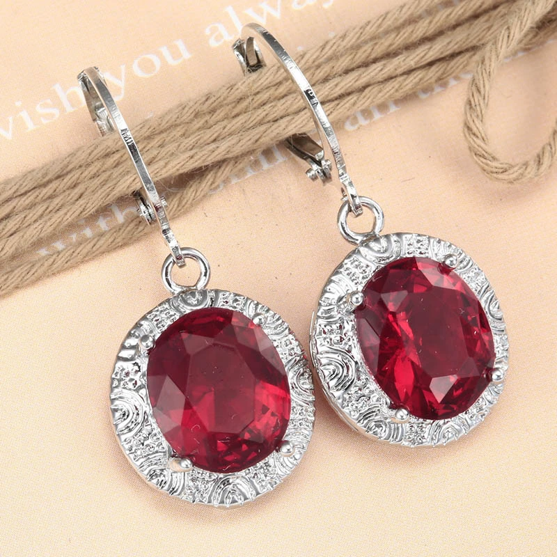 Luxury Silver Color Carving Dangle Earring Circle Red Blue CZ Stone Earrings for Women Jewelry Party Accessories Z3E431
Luxury Silver Color Carving Dangle Earring Circle Red Blue CZ Stone Earrings for Women Jewelry Party Accessories Z3E431