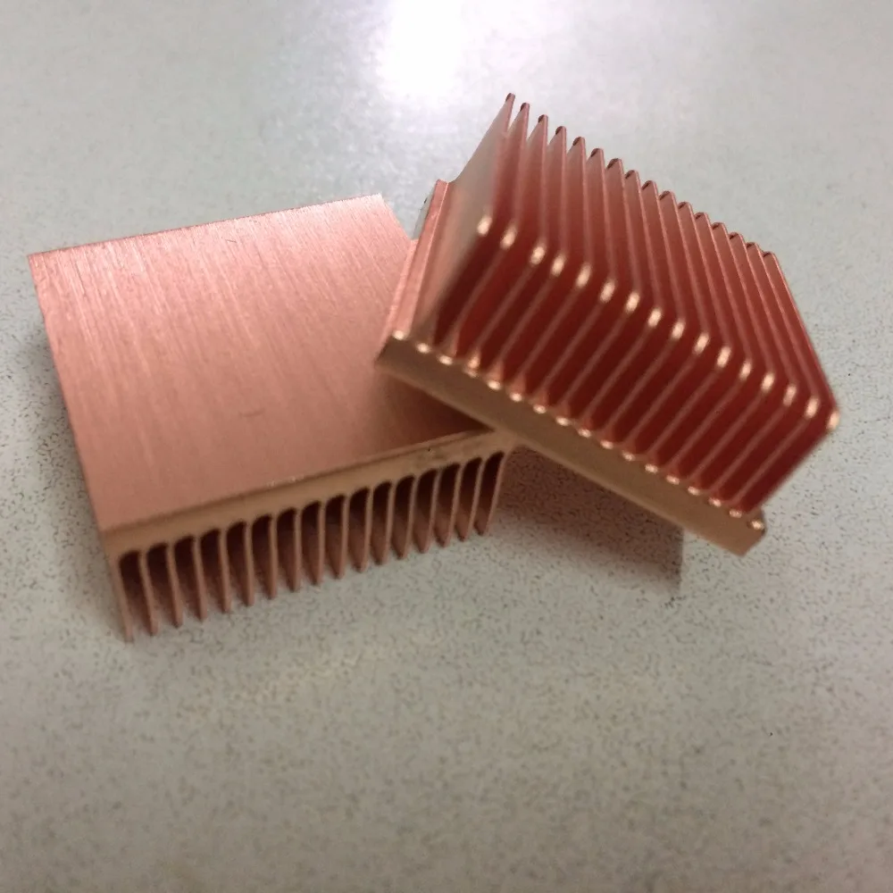 DIY 2pcs/lot 25x25x11mm copper heat sink power supply CPU Copper