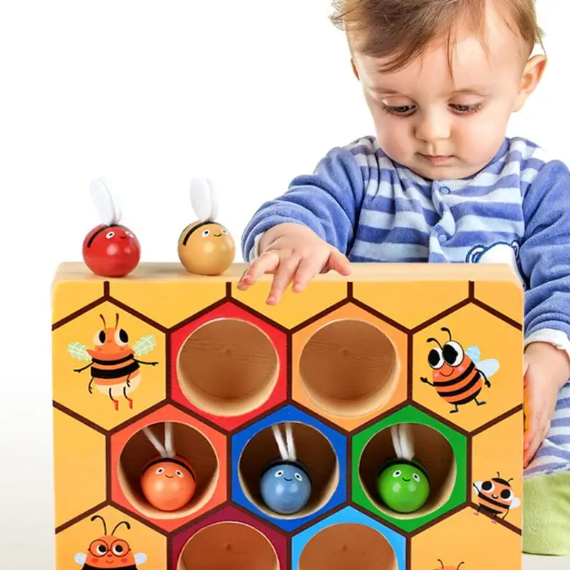 Bee Hive игры деревянные развивающие игрушки которые нужно ловить Монтессори