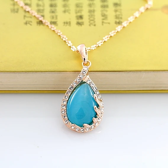 Фото Upscale jewelry Austrian crystal opal pendant necklace clavicle female Korean Necklace | Украшения и аксессуары