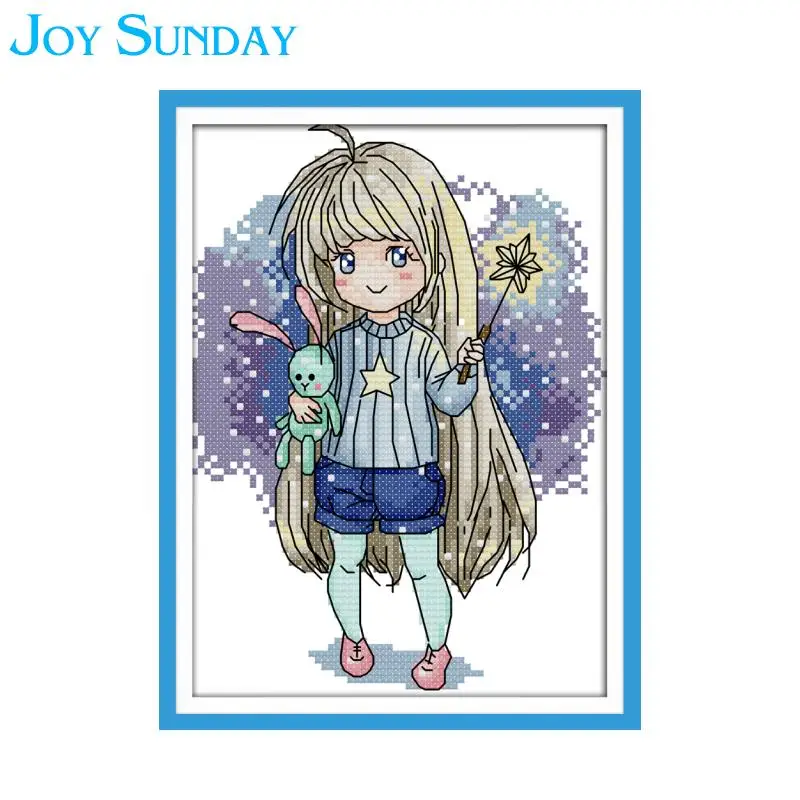 New Arrival Joy Sunday Chinese Cross Stitch Kit Embroidery Needlework Set DMC 11 14CT Magical Girl Cross Stitch Pattern for Kids
New Arrival Joy Sunday Chinese Cross Stitch Kit Embroidery Needlework Set DMC 11 14CT Magical Girl Cross Stitch Pattern for Kids