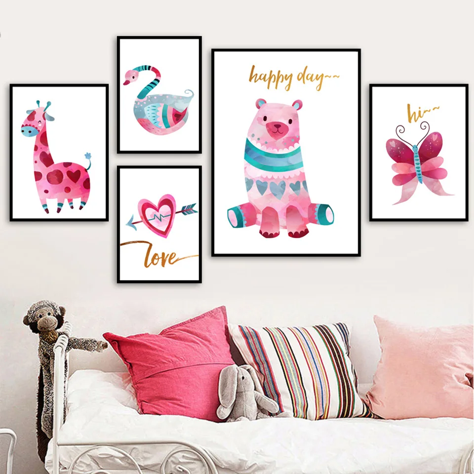 HD Prints Canvas Home Decor Nordic Style Giraffe Butterfly Pig Painting Wall Art Pictures Watercolor Poster Modular For Bedroom
HD Prints Canvas Home Decor Nordic Style Giraffe Butterfly Pig Painting Wall Art Pictures Watercolor Poster Modular For Bedroom