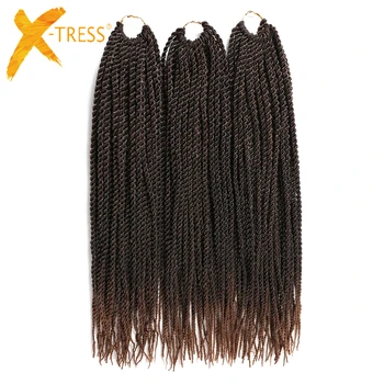 X-TRESS Senegalese Twist Crochet Braids Hair Extensions 35roots/pack 20'' Synthetic High Temperature Fiber Braiding Crochet Hair
X-TRESS Senegalese Twist Crochet Braids Hair Extensions 35roots/pack 20'' Synthetic High Temperature Fiber Braiding Crochet Hair