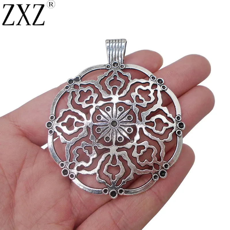 ZXZ 2pcs Large Antique Silver Open Flower Charms Pendants for Jewelry Making Findings 67x56mm
ZXZ 2pcs Large Antique Silver Open Flower Charms Pendants for Jewelry Making Findings 67x56mm