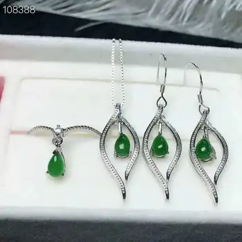 Fidelity Natural 4*6mm jasper s925 sterling silver fine jewelry sets for women natural green gemstone earrings rings Pendant
Fidelity Natural 4*6mm jasper s925 sterling silver fine jewelry sets for women natural green gemstone earrings rings Pendant