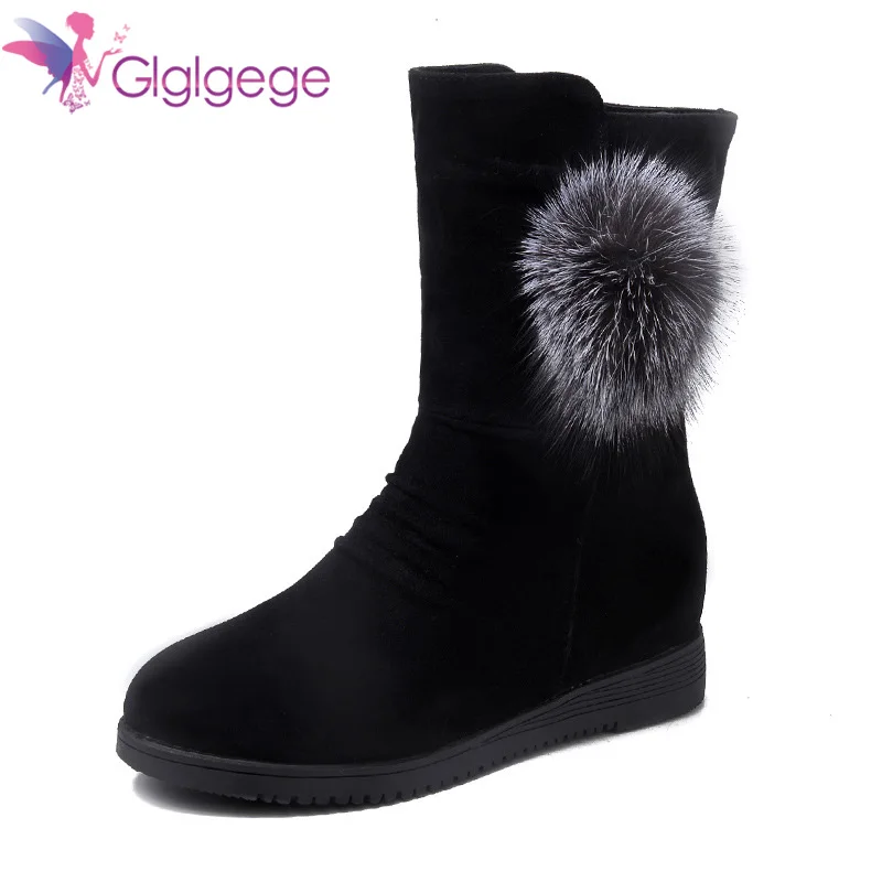 Glglgege New 2018 Winter Flat Suede Fur Decoration Matte Martin Boots Ladies Fashion Warm Flat Boots inside Short Plush Shoes
Glglgege New 2018 Winter Flat Suede Fur Decoration Matte Martin Boots Ladies Fashion Warm Flat Boots inside Short Plush Shoes