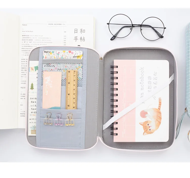 Trousse de Papeterie Check Pastels