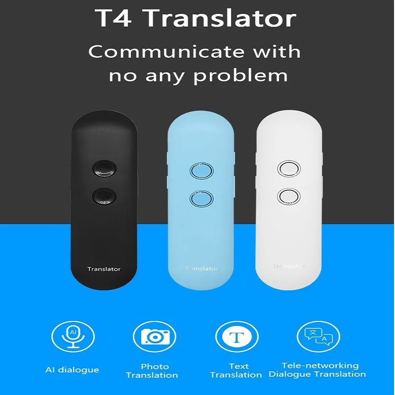 T4 Smart Translator Real Time Multi-language Photo Translation Translator with 42 language AI smart dialogue Recording Translate
T4 Smart Translator Real Time Multi-language Photo Translation Translator with 42 language AI smart dialogue Recording Translate