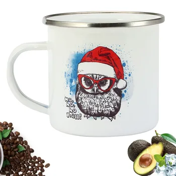 350 ml Enamel Coffee Mug Creative Chrismas Owl Breakfast Cup Black Roll Rim with Handgrip Milk Tea Cup
350 ml Enamel Coffee Mug Creative Chrismas Owl Breakfast Cup Black Roll Rim with Handgrip Milk Tea Cup